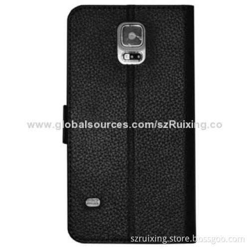 Top-layer Leather Mobile Phone Cases for Samsung Galaxy S5/9600, Elegant Style with Double Buttons